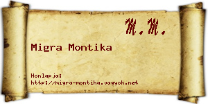Migra Montika névjegykártya